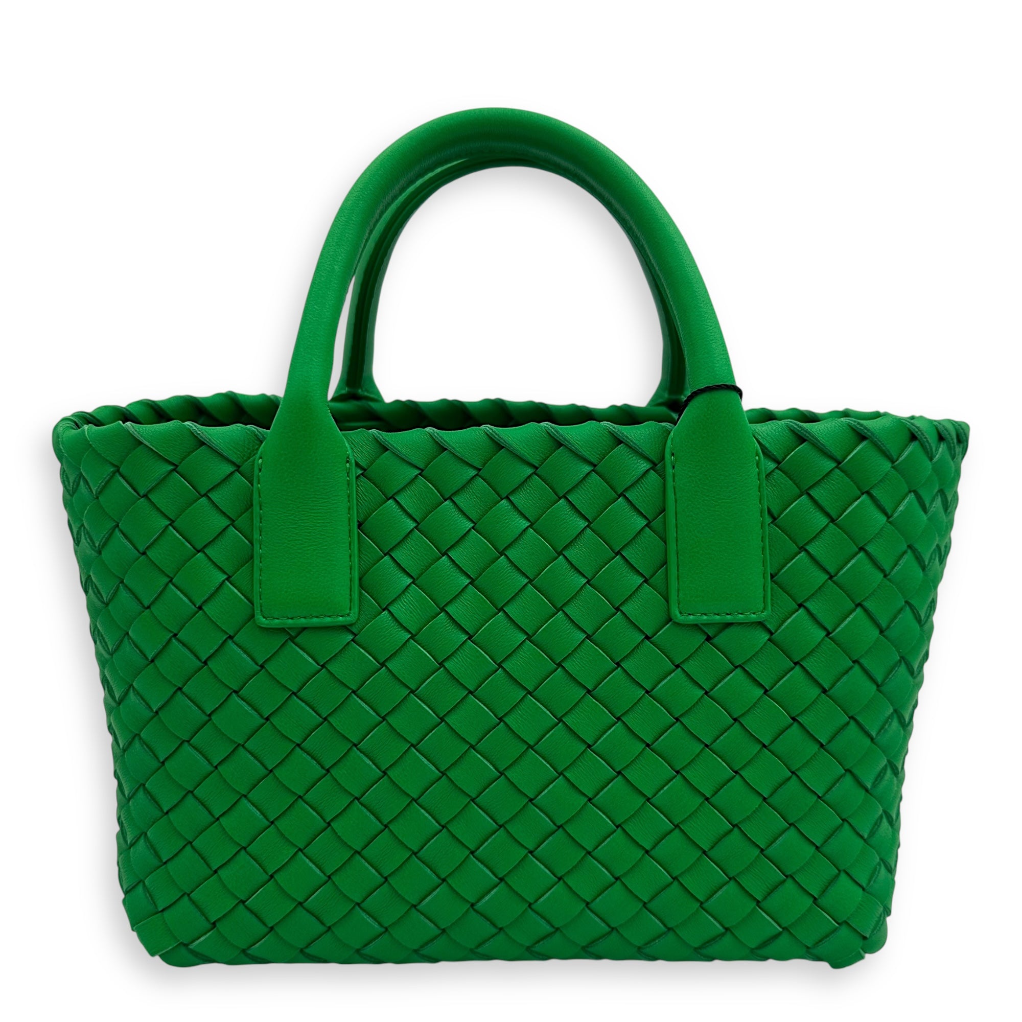Cabat Top Handle Bag Green in Lambskin, Gold hardware