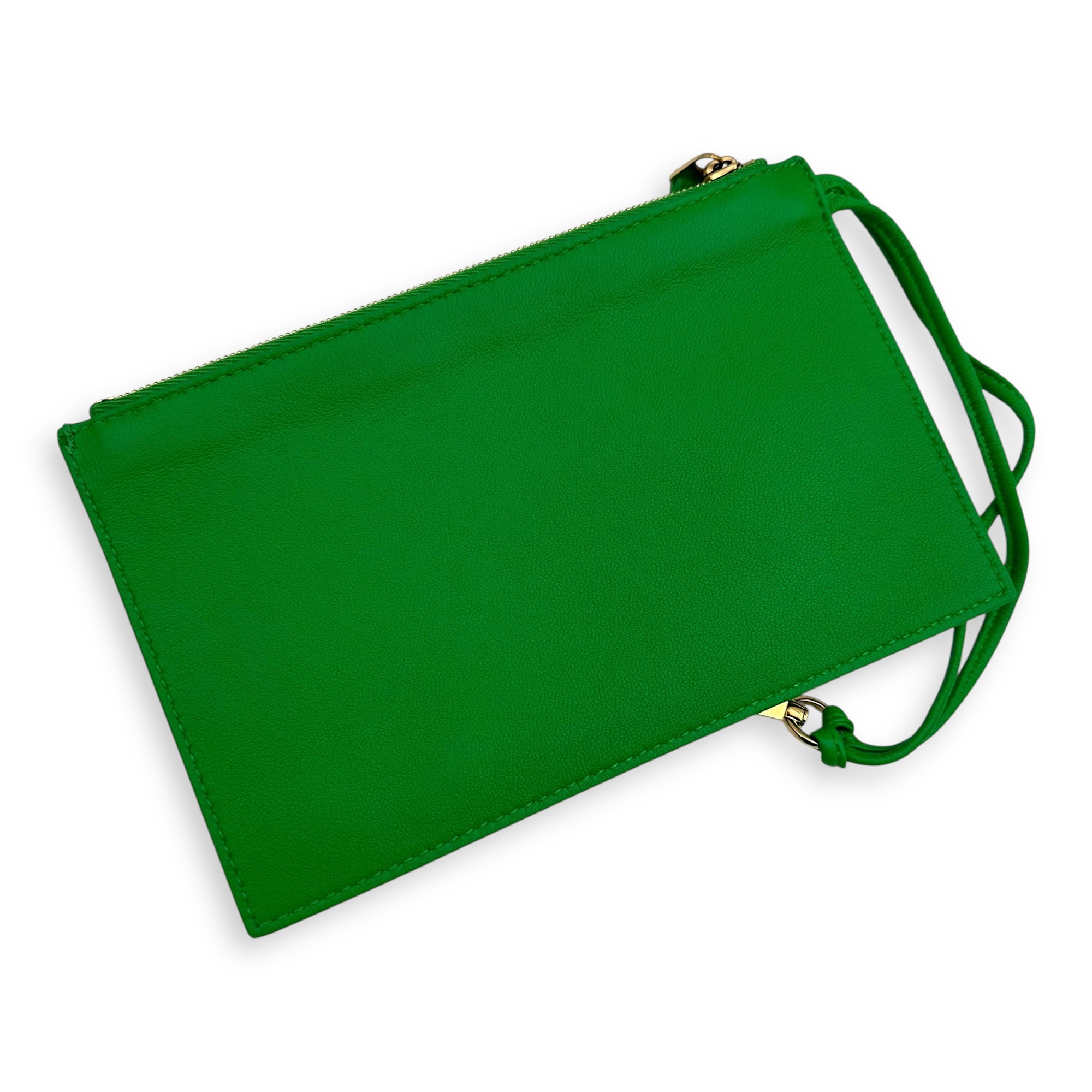 Cabat Top Handle Bag Green in Lambskin, Gold hardware