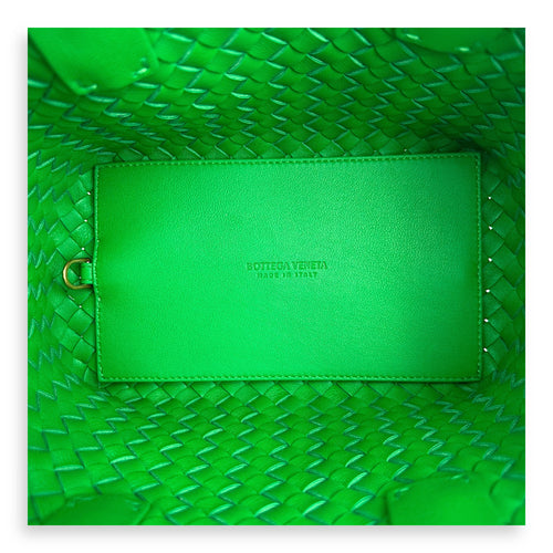 Cabat Top Handle Bag Green in Lambskin, Gold hardware