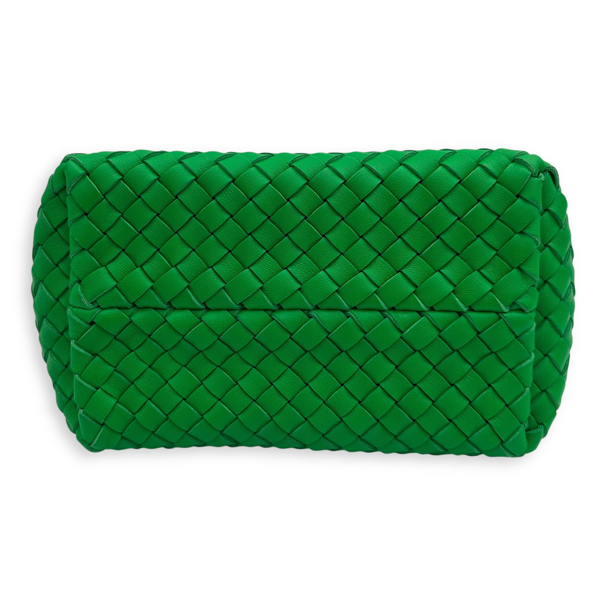 Cabat Top Handle Bag Green in Lambskin, Gold hardware