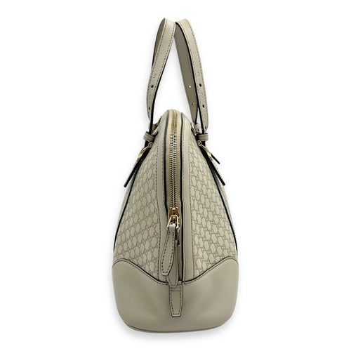 Guccissima Top Handle Bag White in Calfskin, Gold hardware