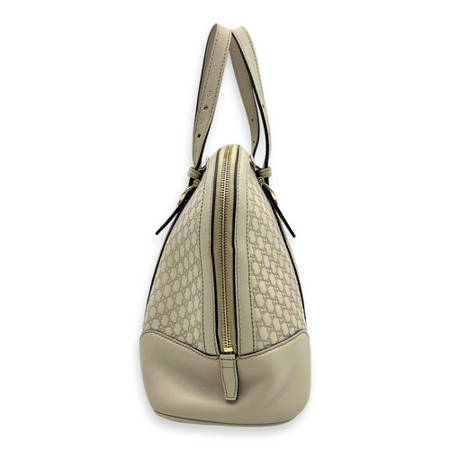 Guccissima Top Handle Bag White in Calfskin, Gold hardware