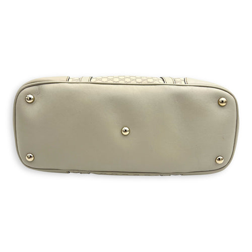 Guccissima Top Handle Bag White in Calfskin, Gold hardware