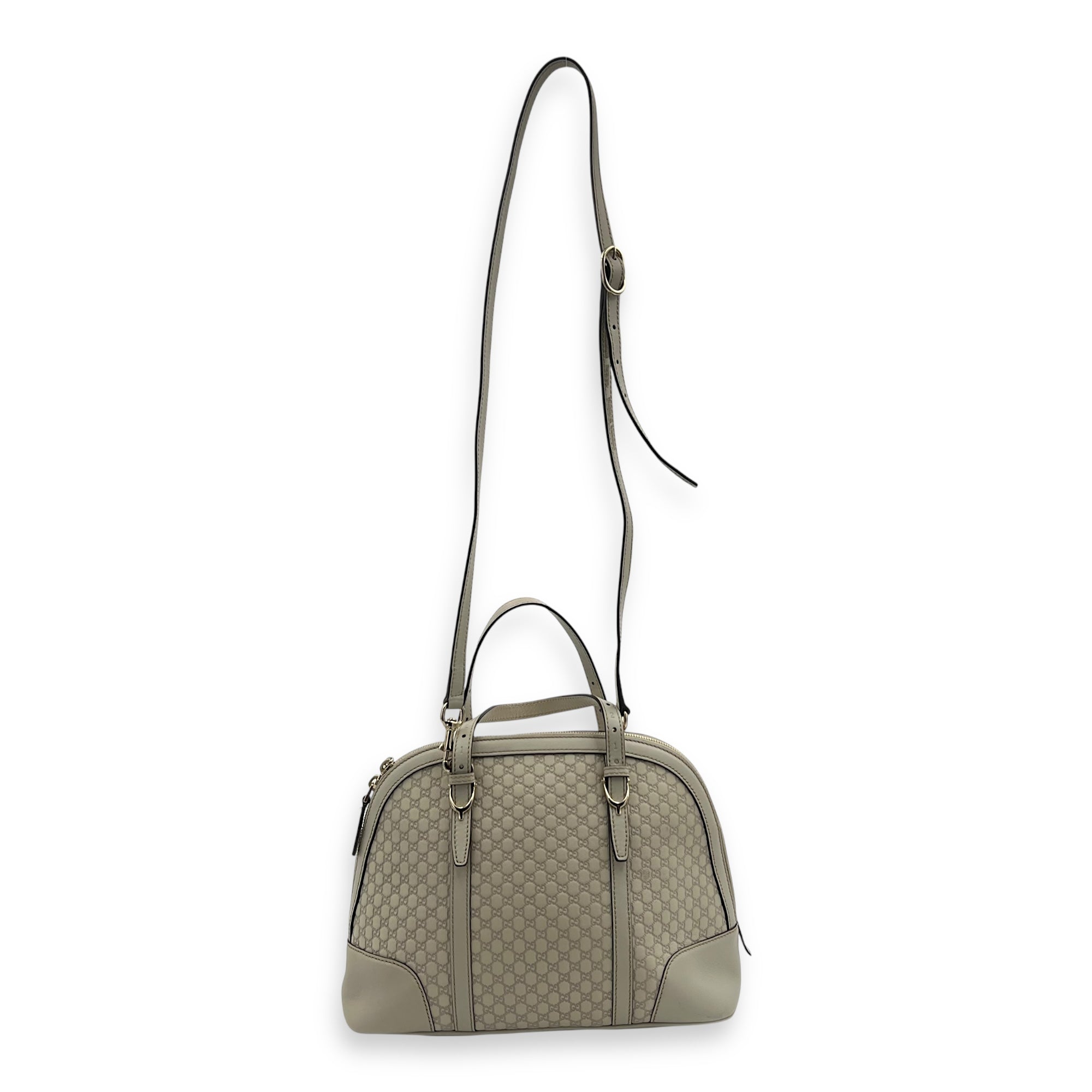 Guccissima Top Handle Bag White in Calfskin, Gold hardware