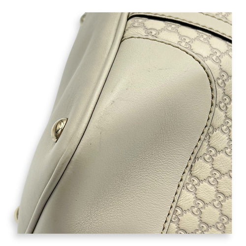 Guccissima Top Handle Bag White in Calfskin, Gold hardware