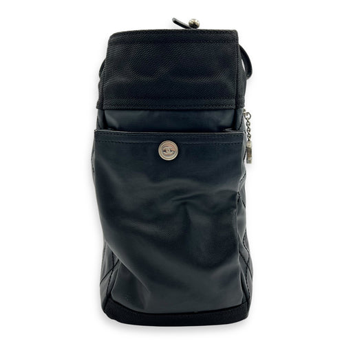 Biarritz Tote Bag Black in Coated Canvas, Silver hardware
