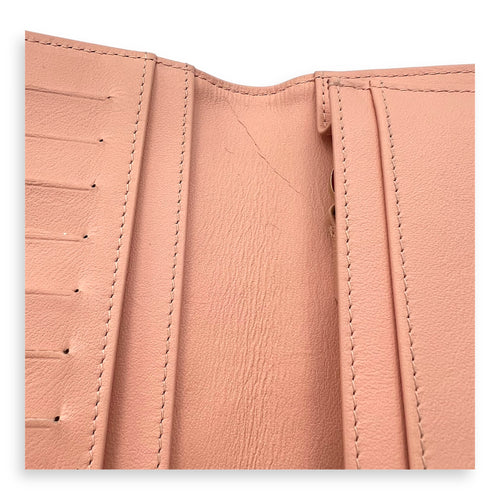 Boy Peach Wallet in Caviar Leather, Gold hardware