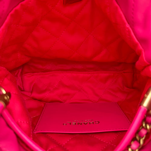 22 Tote Crossbody Bag Pink in Calfskin, Brushed Silver hardware