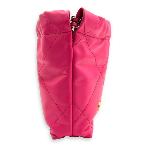 22 Tote Crossbody Bag Pink in Calfskin, Brushed Silver hardware