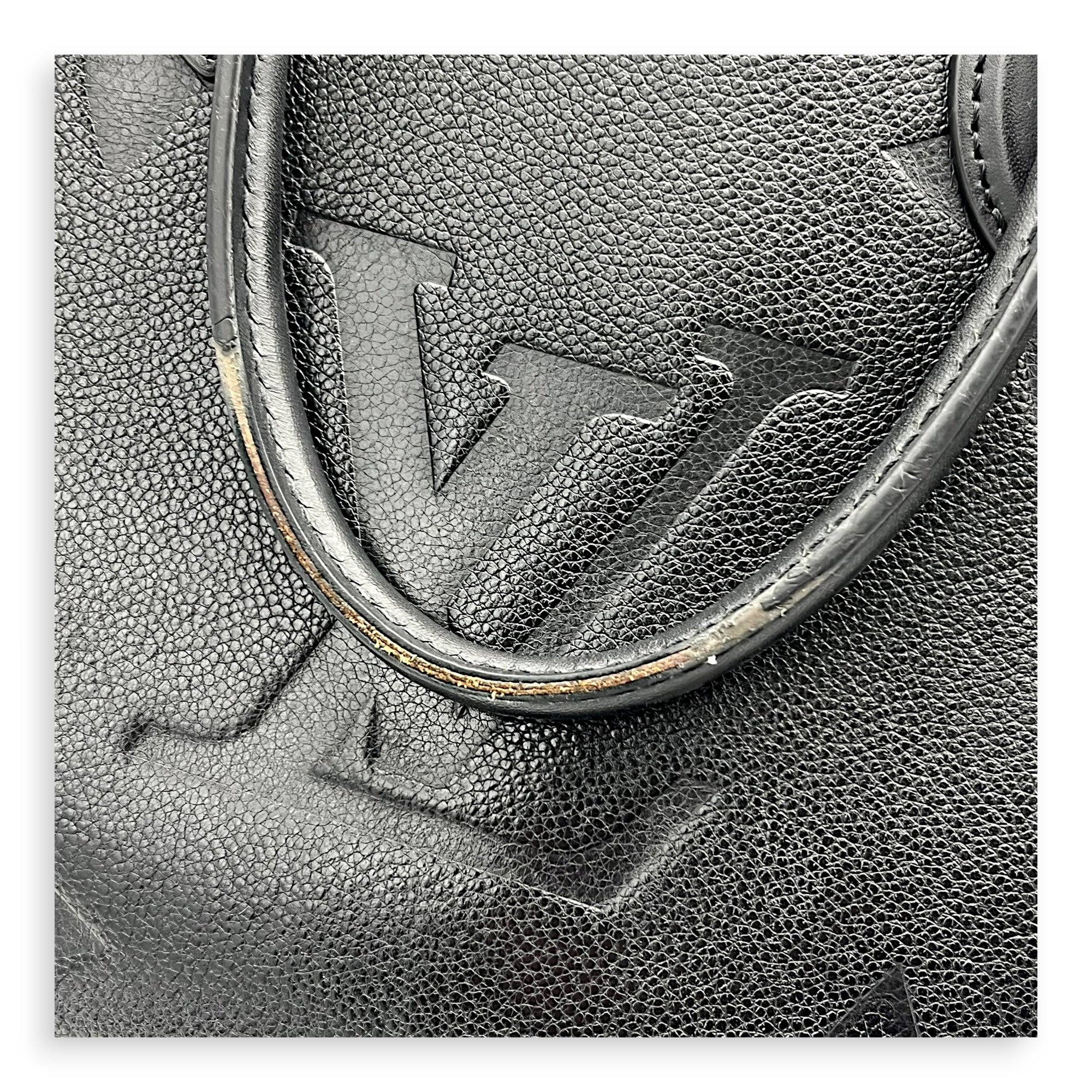OnTheGo Tote Bag Black in Empreinte Leather, Gold hardware