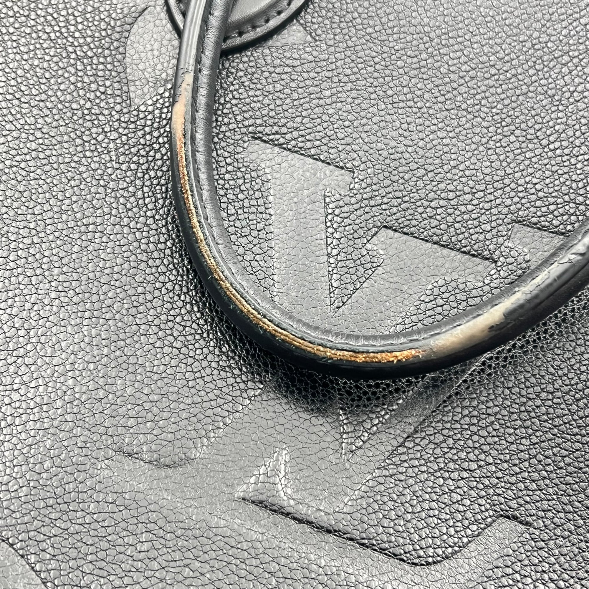 OnTheGo Tote Bag Black in Empreinte Leather, Gold hardware