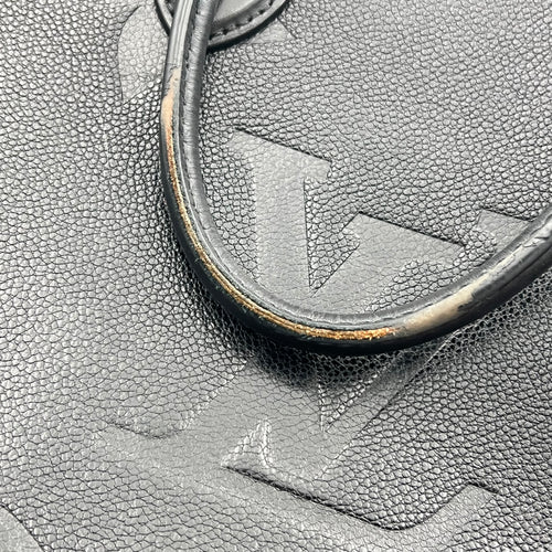 OnTheGo Tote Bag Black in Empreinte Leather, Gold hardware