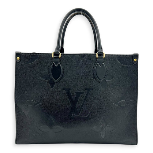 OnTheGo Tote Bag Black in Empreinte Leather, Gold hardware