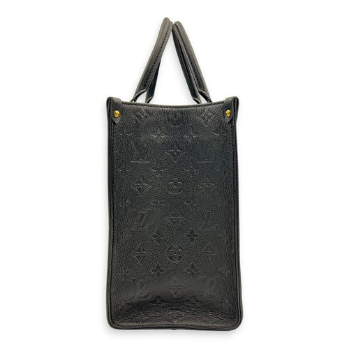 OnTheGo Tote Bag Black in Empreinte Leather, Gold hardware