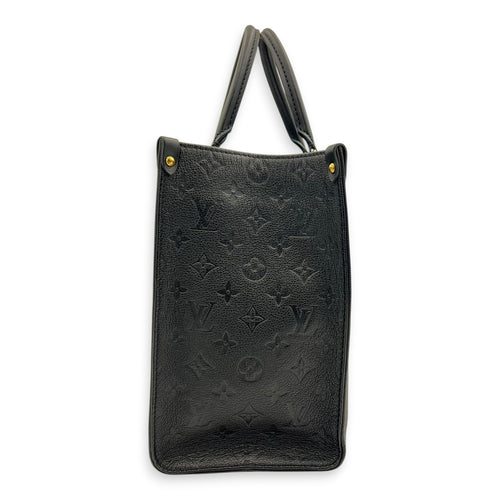 OnTheGo Tote Bag Black in Empreinte Leather, Gold hardware