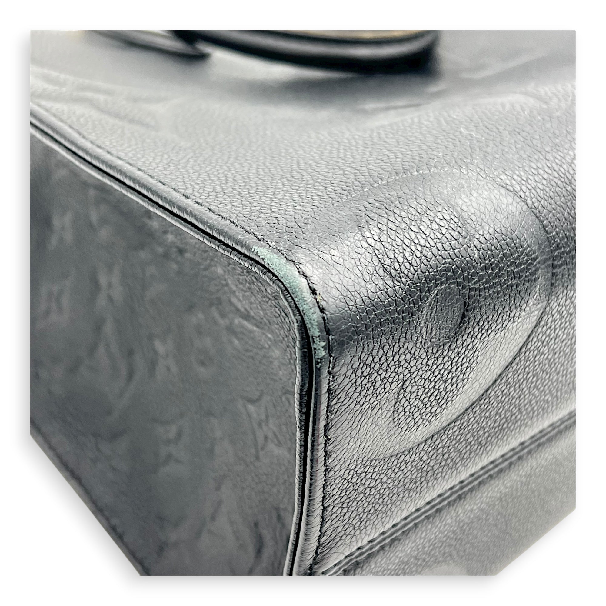 OnTheGo Tote Bag Black in Empreinte Leather, Gold hardware