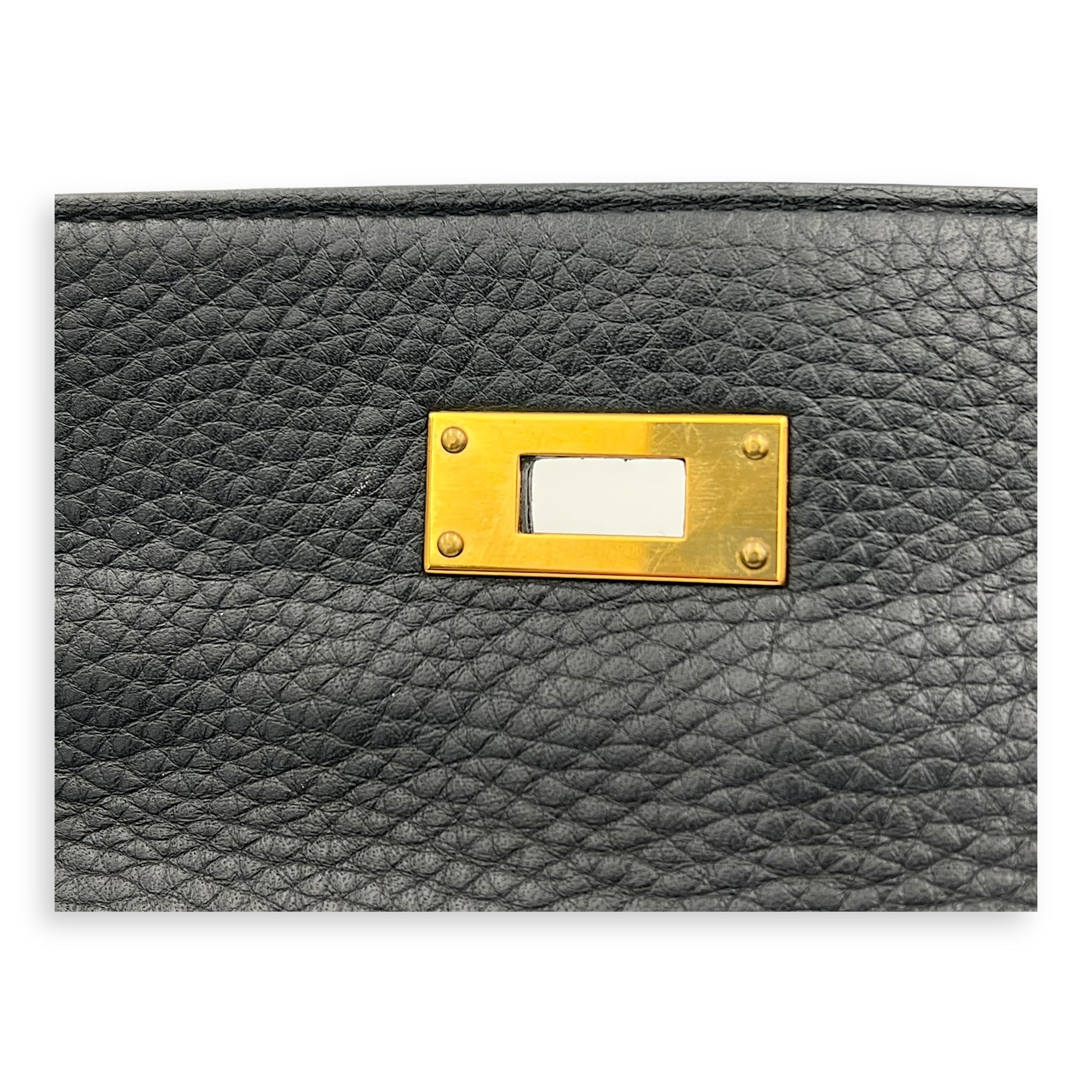 Kelly Black in Clemence, Gold hardware