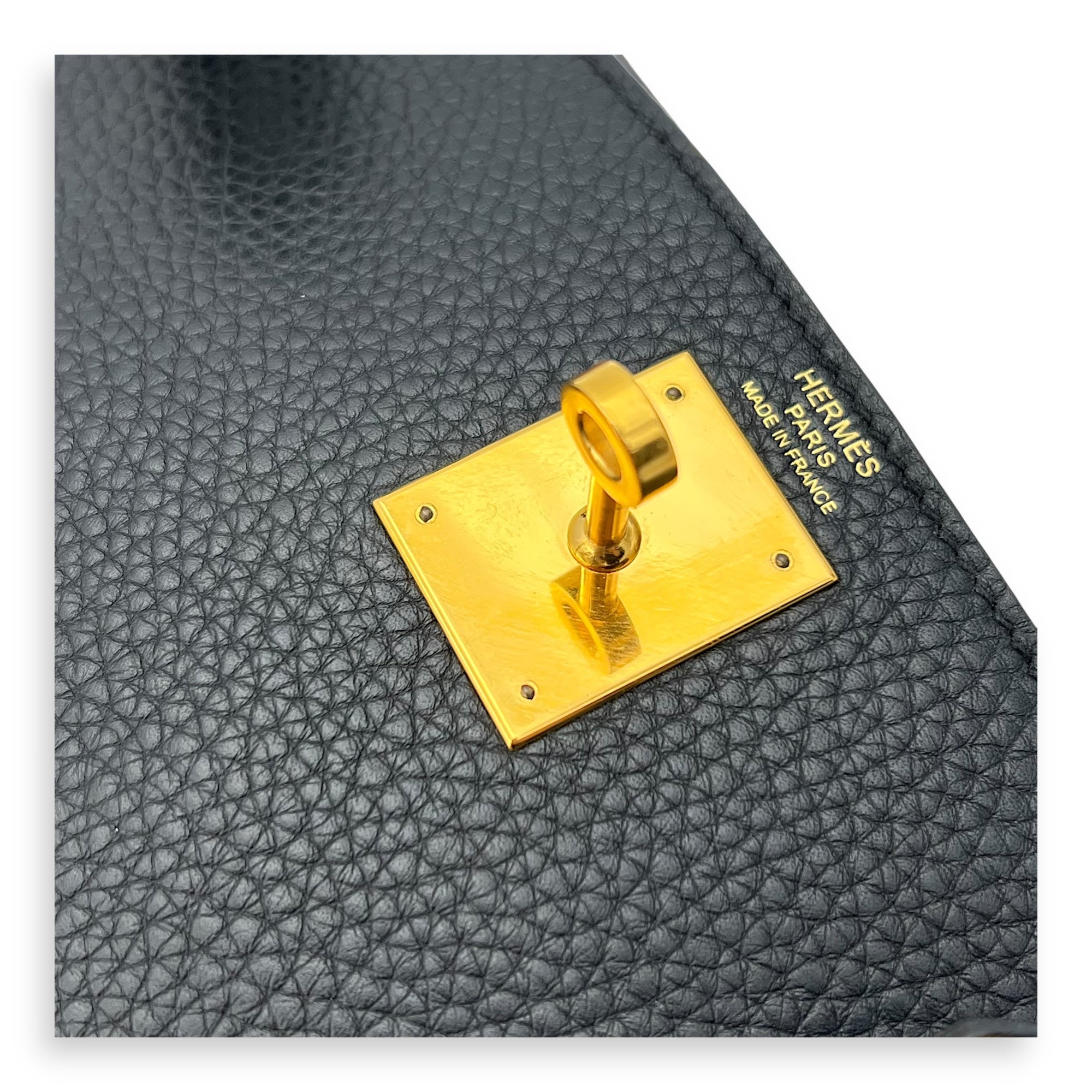Kelly Black in Clemence, Gold hardware