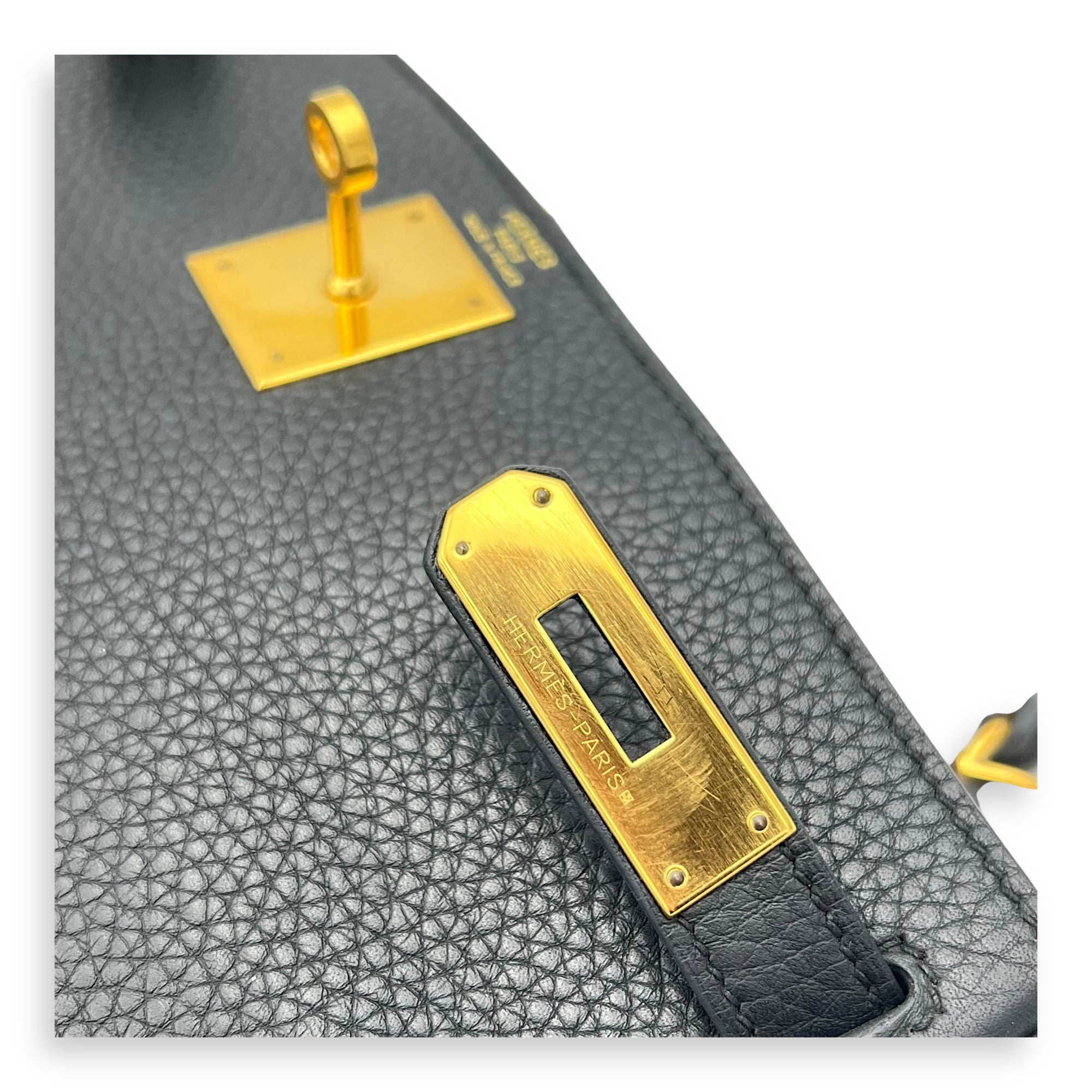 Kelly Black in Clemence, Gold hardware
