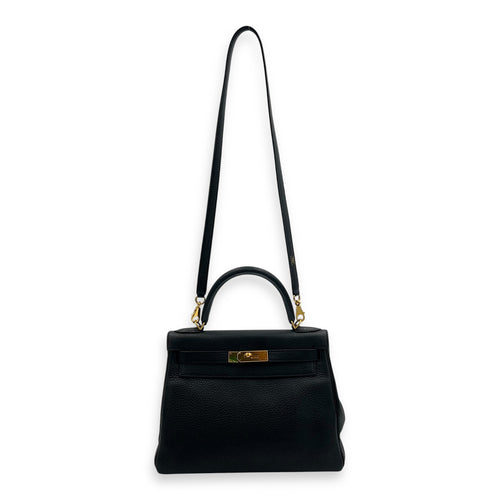 Kelly Black in Clemence, Gold hardware