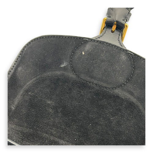 Bobby Shoulder Bag Small Black in Calfskin, Gold hardware