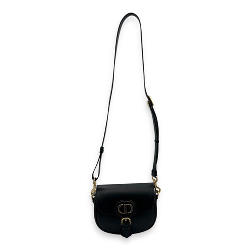 Bobby Shoulder Bag Small Black in Calfskin, Gold hardware