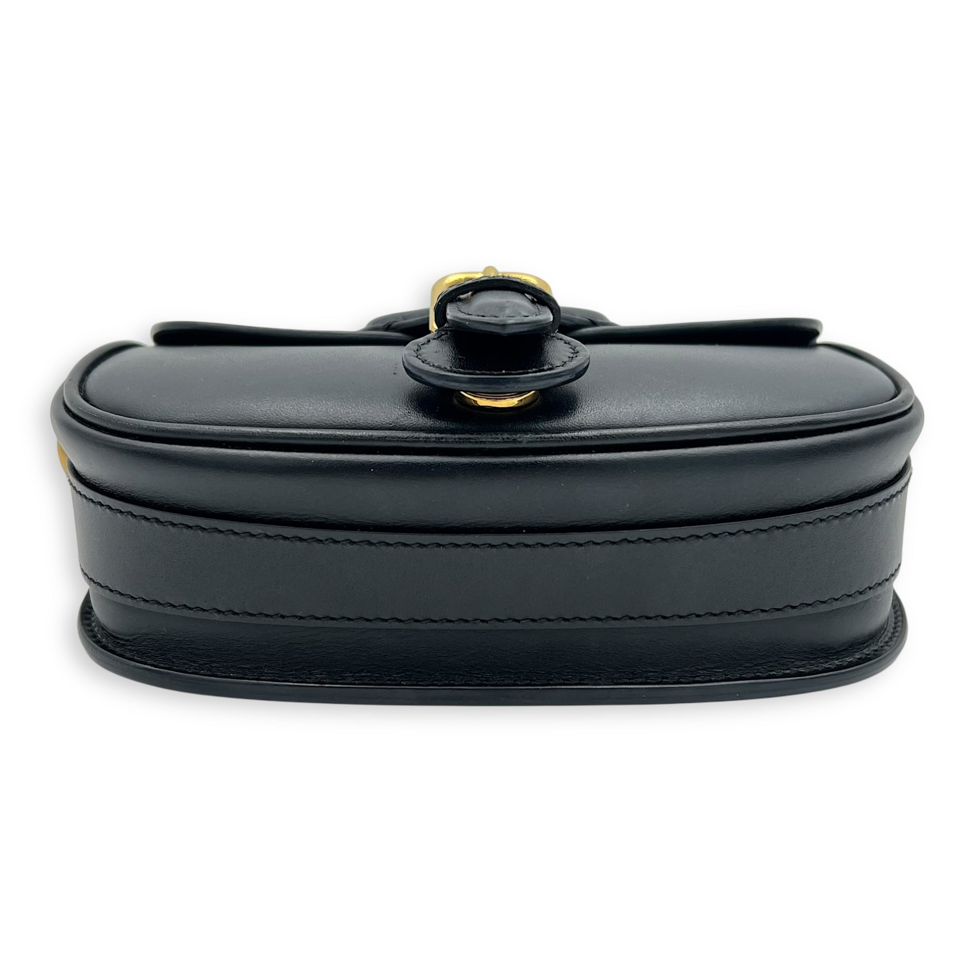 Bobby Shoulder Bag Small Black in Calfskin, Gold hardware