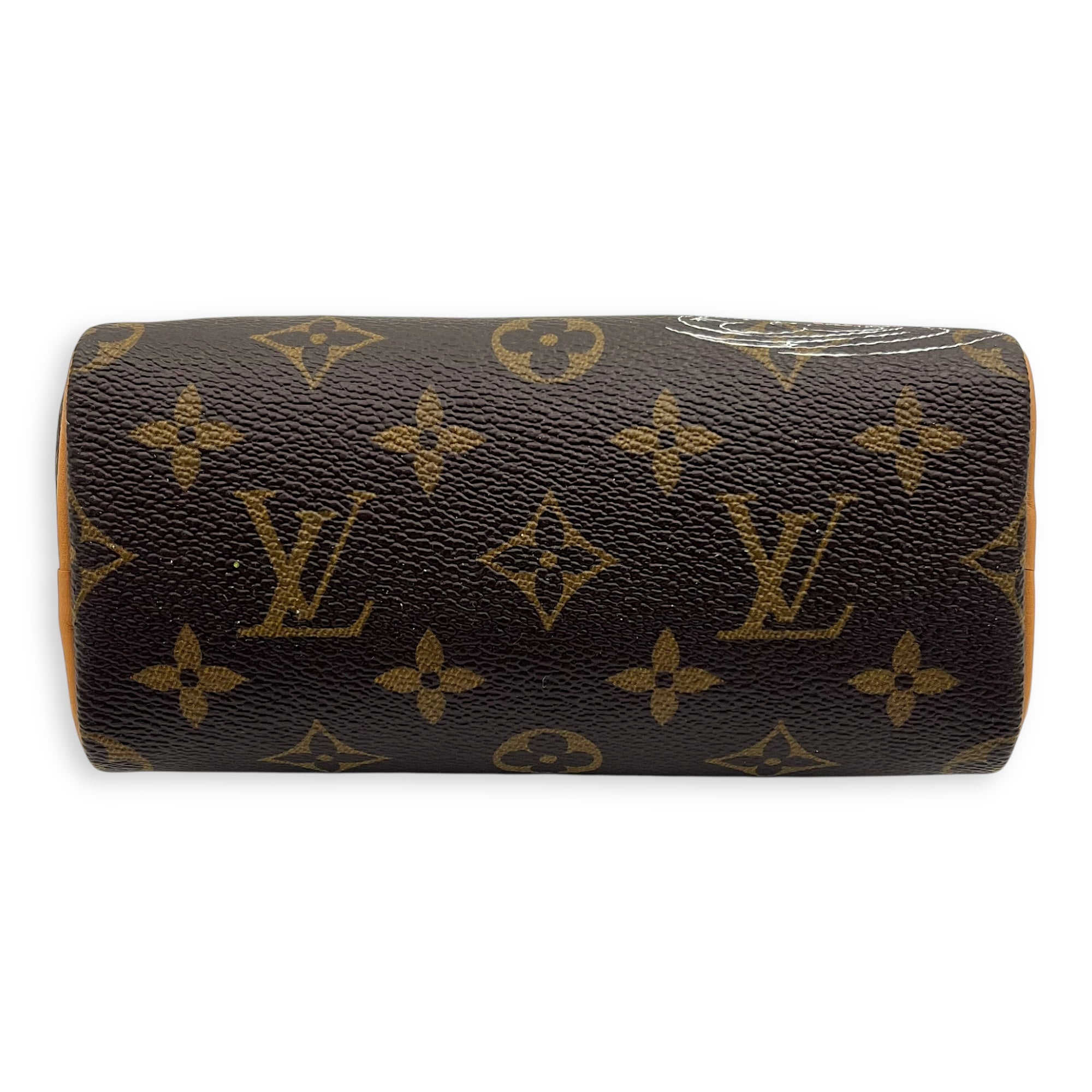 Speedy Nano Vivienne Top Handle Bag in Monogram Coated Canvas, Gold hardware