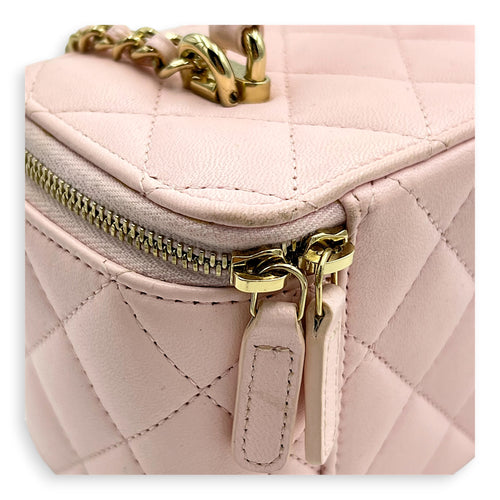 Vanity Crossbody Bag Pink in Lambskin, Gold hardware