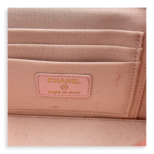 Vanity Crossbody Bag Pink in Lambskin, Gold hardware