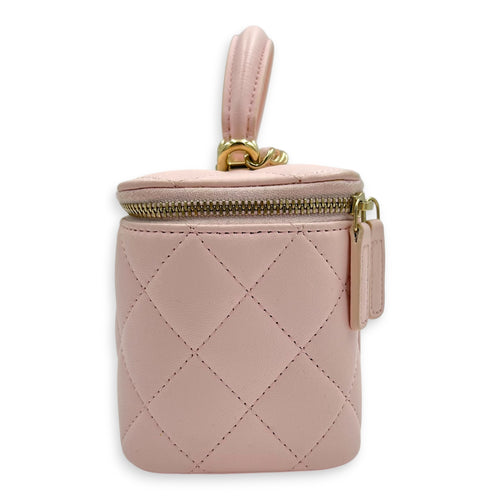Vanity Crossbody Bag Pink in Lambskin, Gold hardware