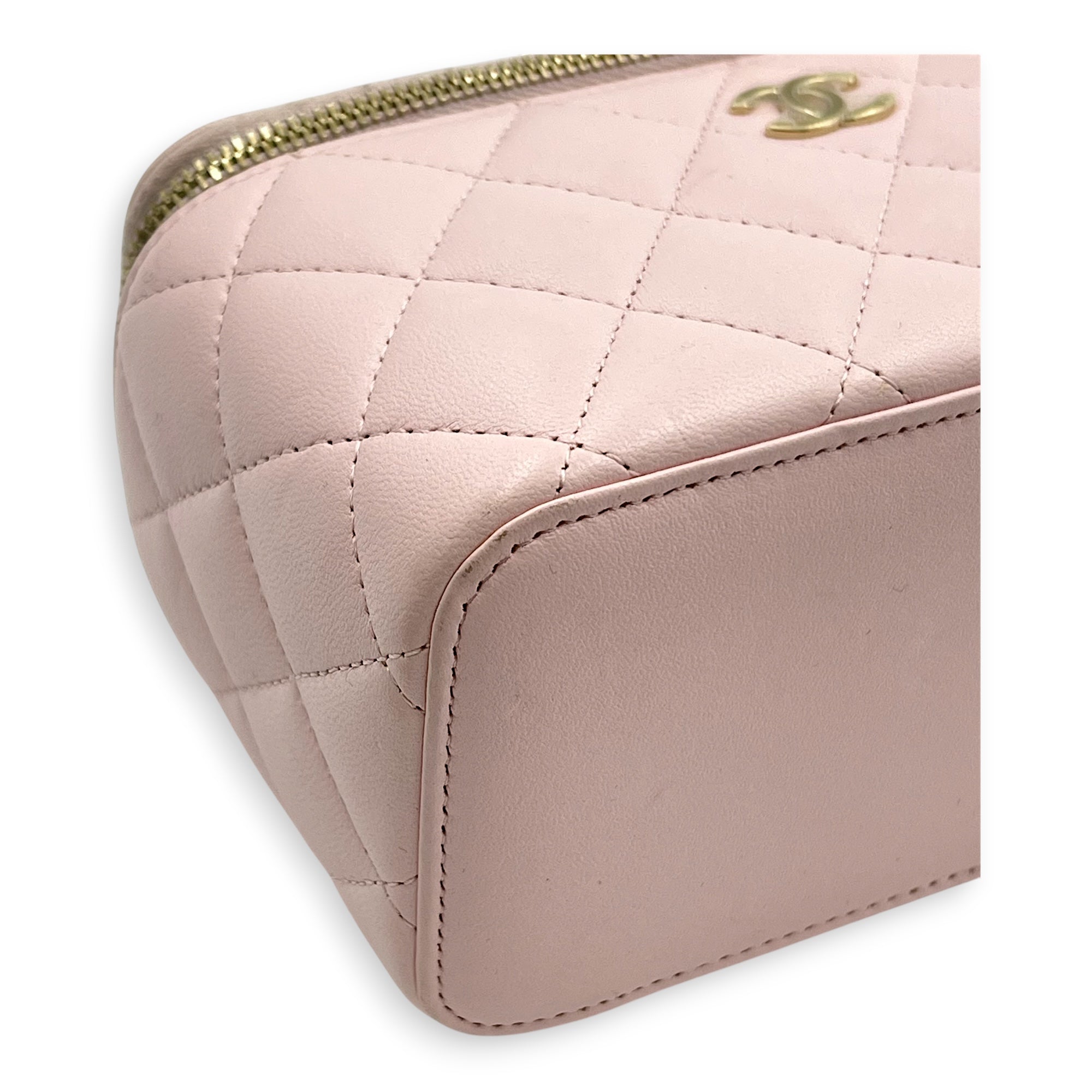 Vanity Crossbody Bag Pink in Lambskin, Gold hardware
