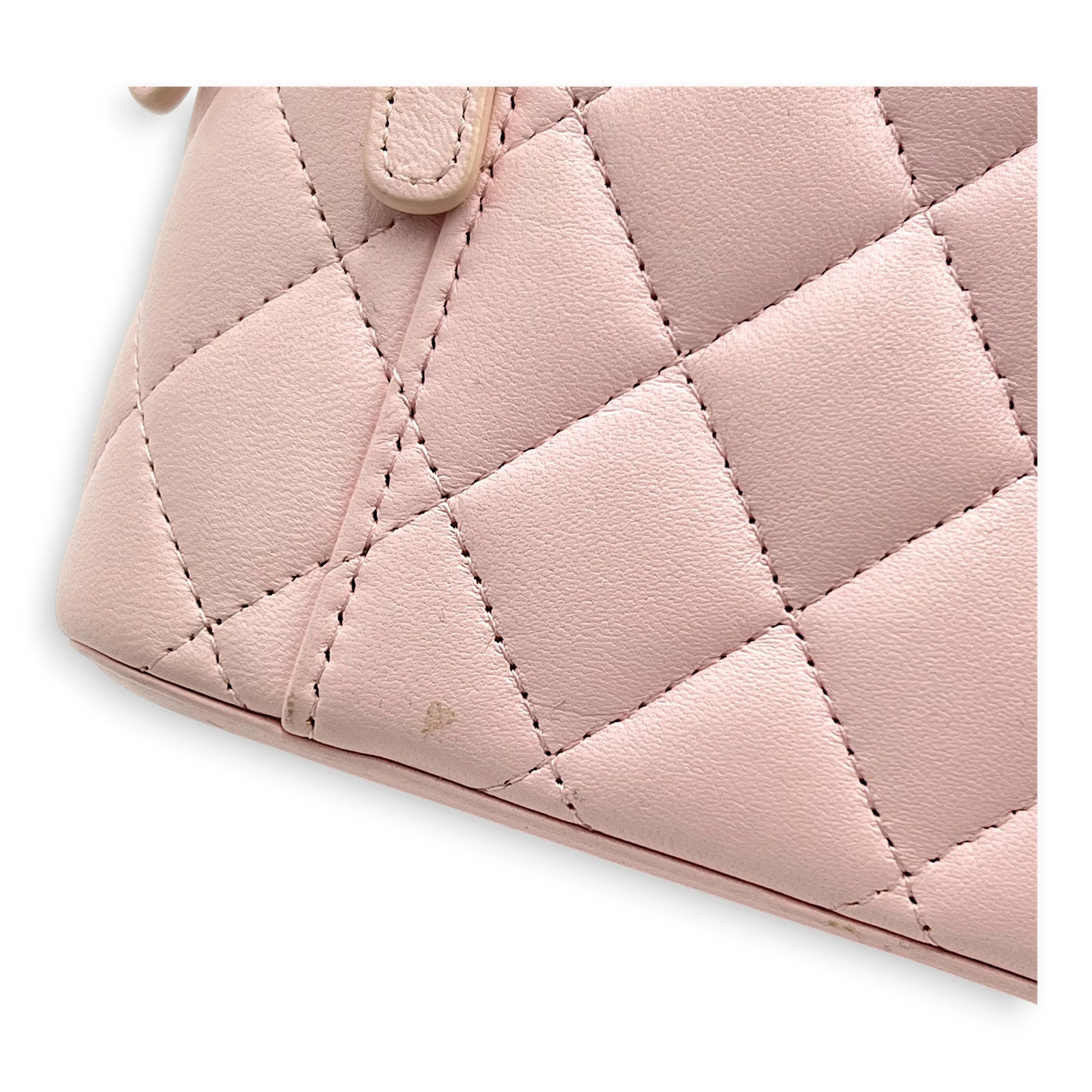 Vanity Crossbody Bag Pink in Lambskin, Gold hardware