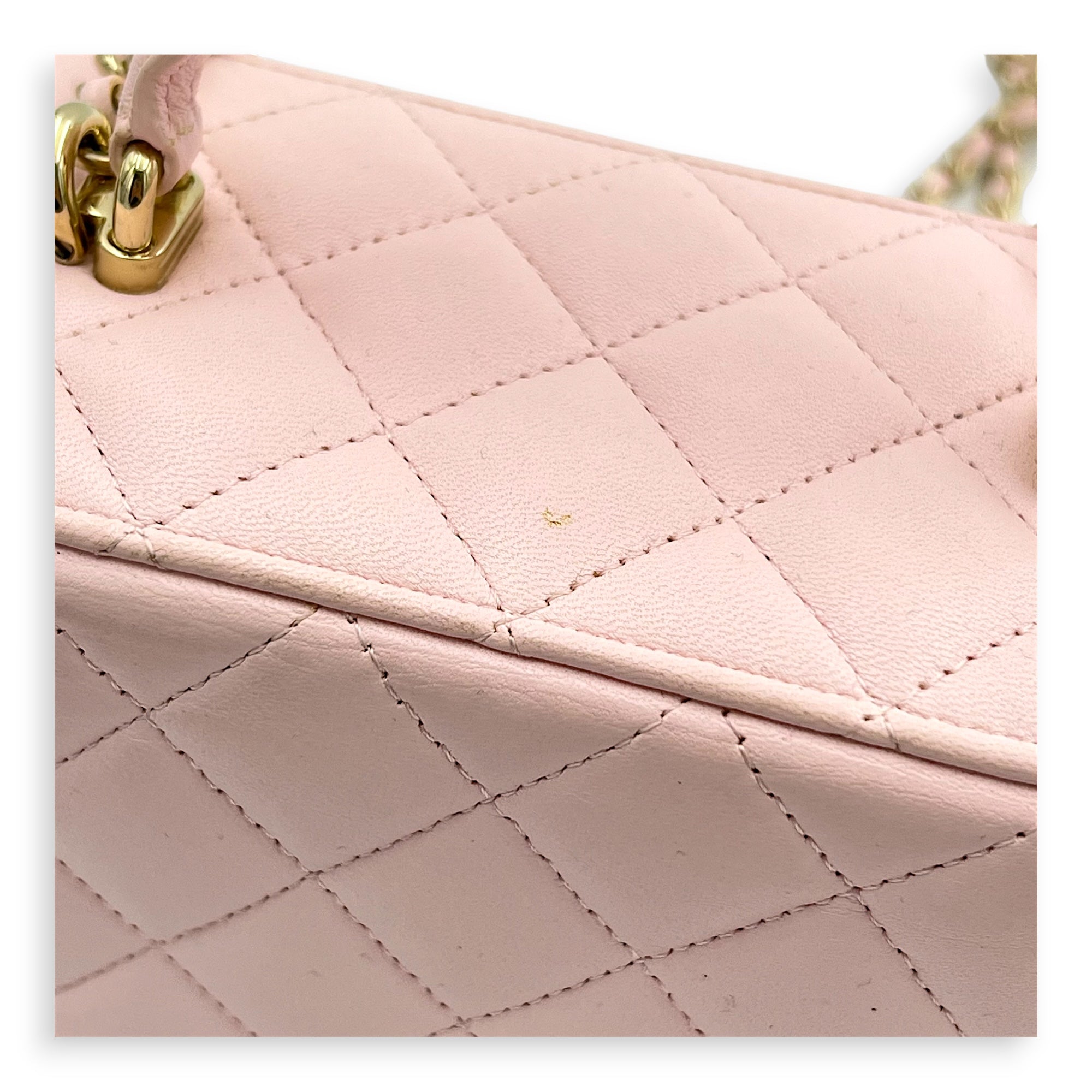 Vanity Crossbody Bag Pink in Lambskin, Gold hardware