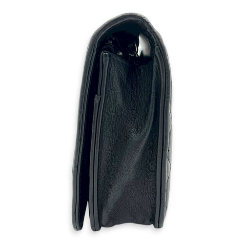 Vintage CC Wallet On Chain Black in Lambskin, Silver hardware
