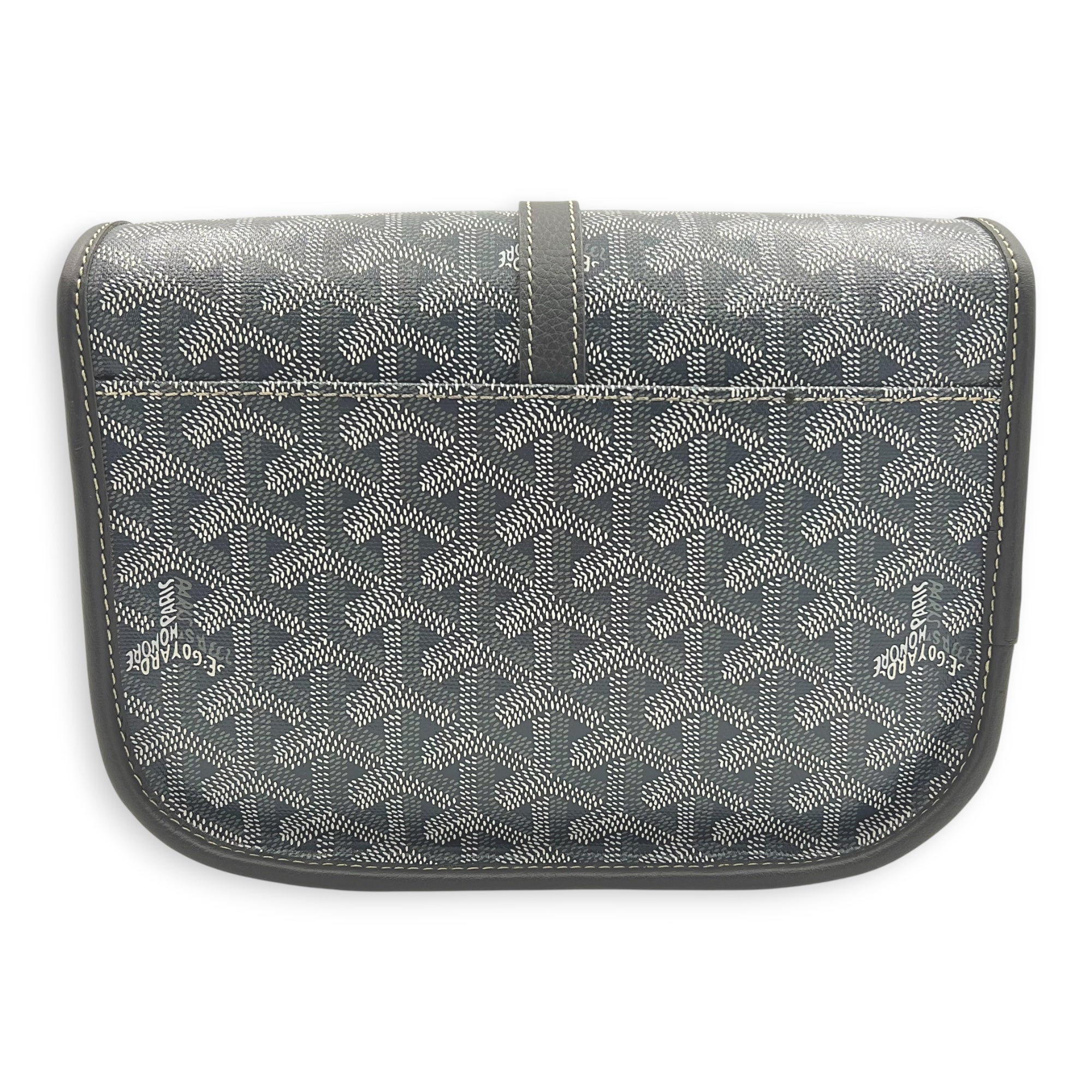 Belvedere Crossbody Bag PM Grey in Coated Canvas, Silver hardware