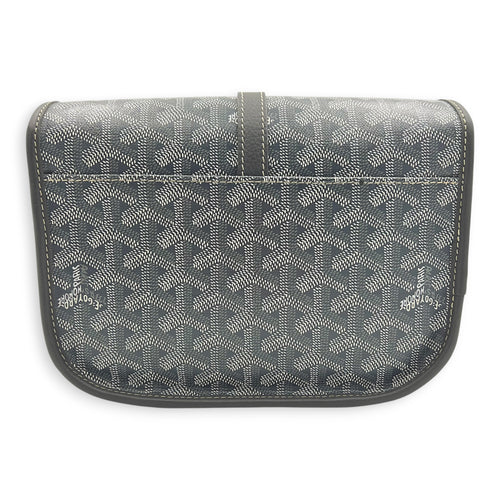 Belvedere Crossbody Bag PM Grey in Coated Canvas, Silver hardware