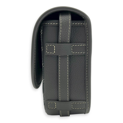 Belvedere Crossbody Bag PM Grey in Coated Canvas, Silver hardware