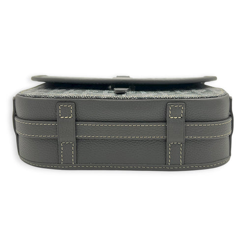 Belvedere Crossbody Bag PM Grey in Coated Canvas, Silver hardware