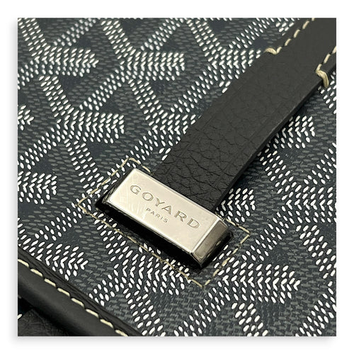 Belvedere Crossbody Bag PM Grey in Coated Canvas, Silver hardware