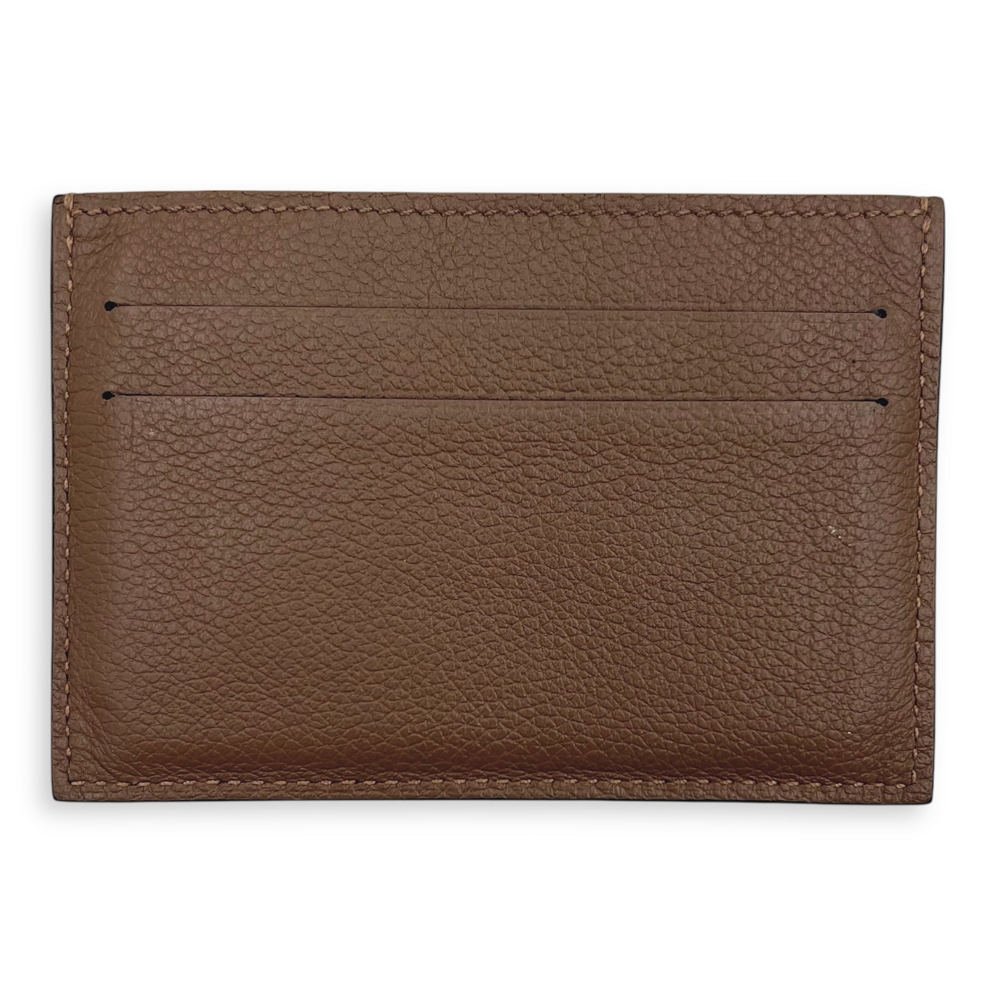 Evercolor Twill Card holder Brown Card Holder in Calfskin