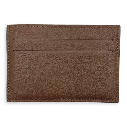 Evercolor Twill Card holder Brown Card Holder in Calfskin