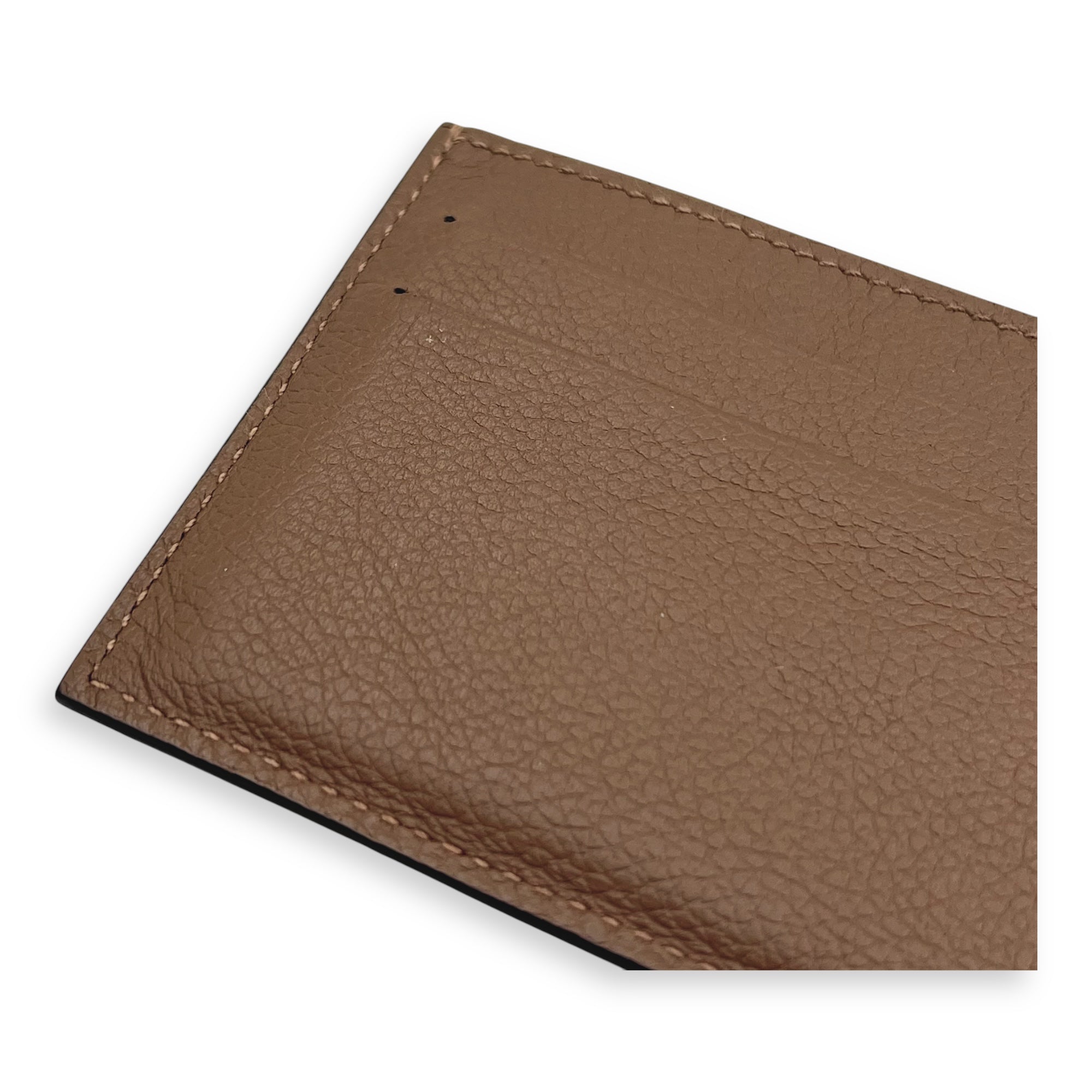 Evercolor Twill Card holder Brown Card Holder in Calfskin