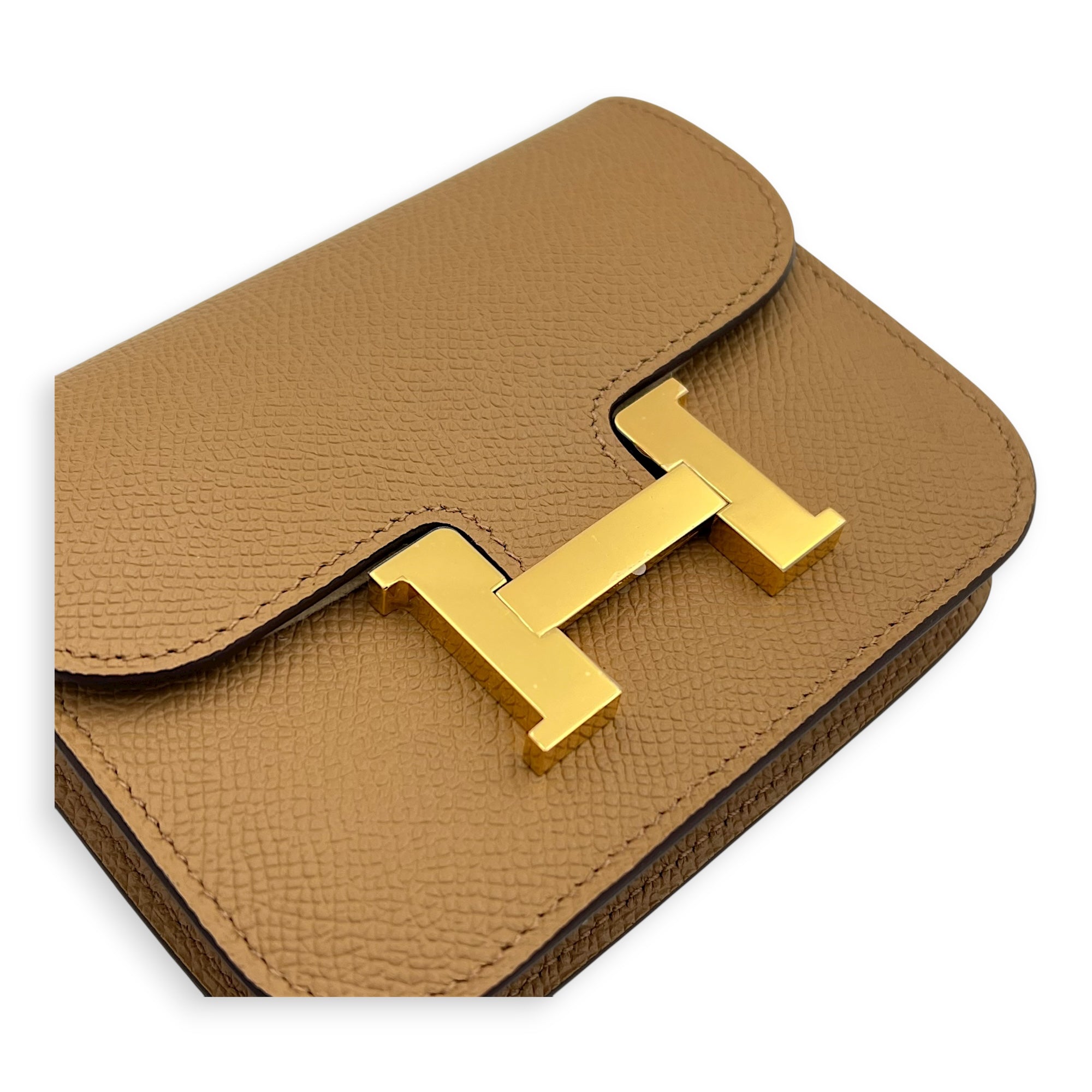 Constance slim biscuit in Epsom, Gold hardware