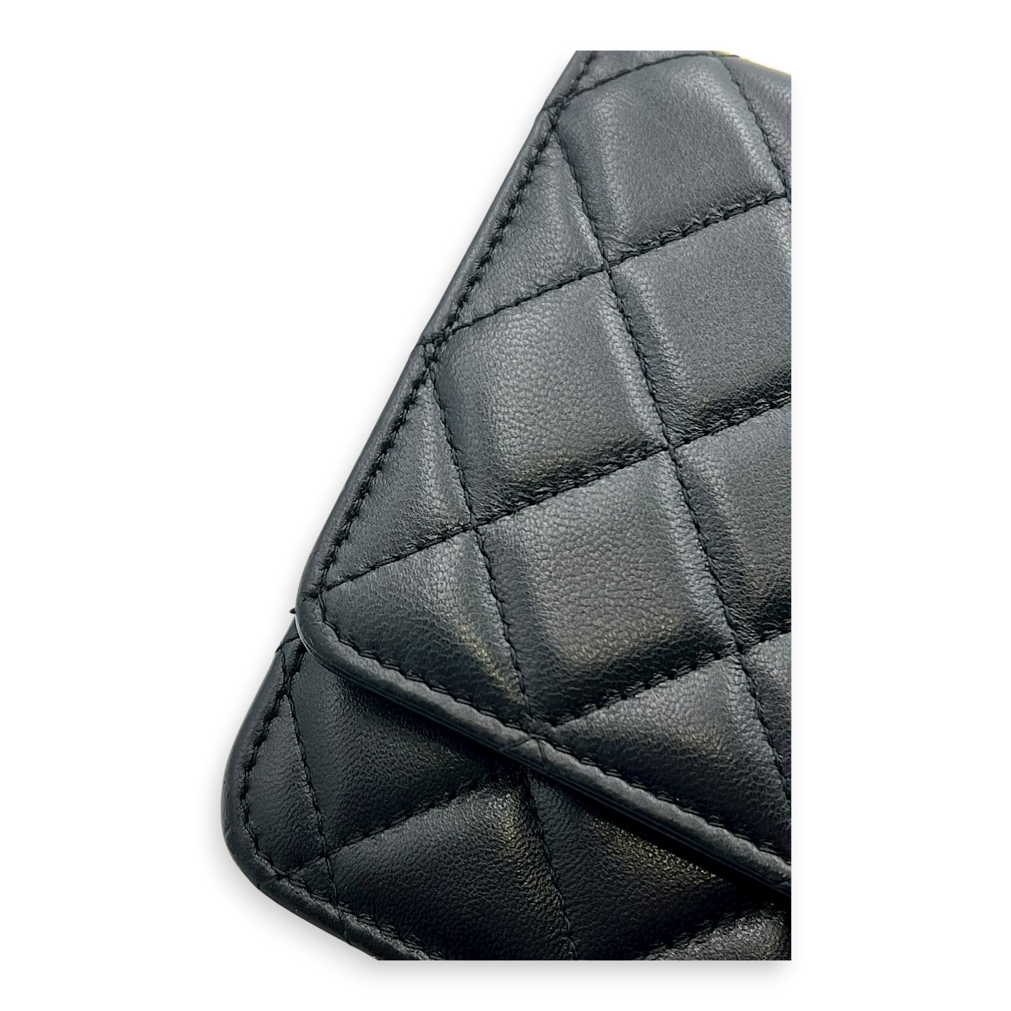 Trendy CC Crossbody Bag Black in Lambskin, Gold hardware