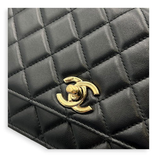 Trendy CC Crossbody Bag Black in Lambskin, Gold hardware