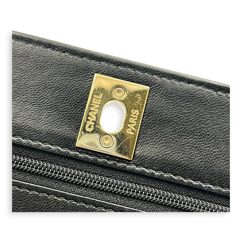 Trendy CC Crossbody Bag Black in Lambskin, Gold hardware