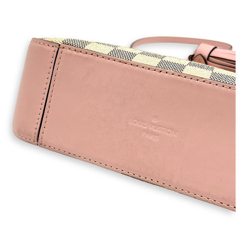 Saintonge Crossbody Bag Azur in Coated Canvas, Gold hardware