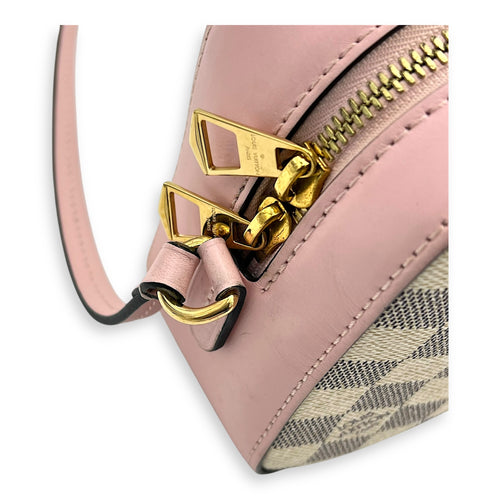 Saintonge Crossbody Bag Azur in Coated Canvas, Gold hardware