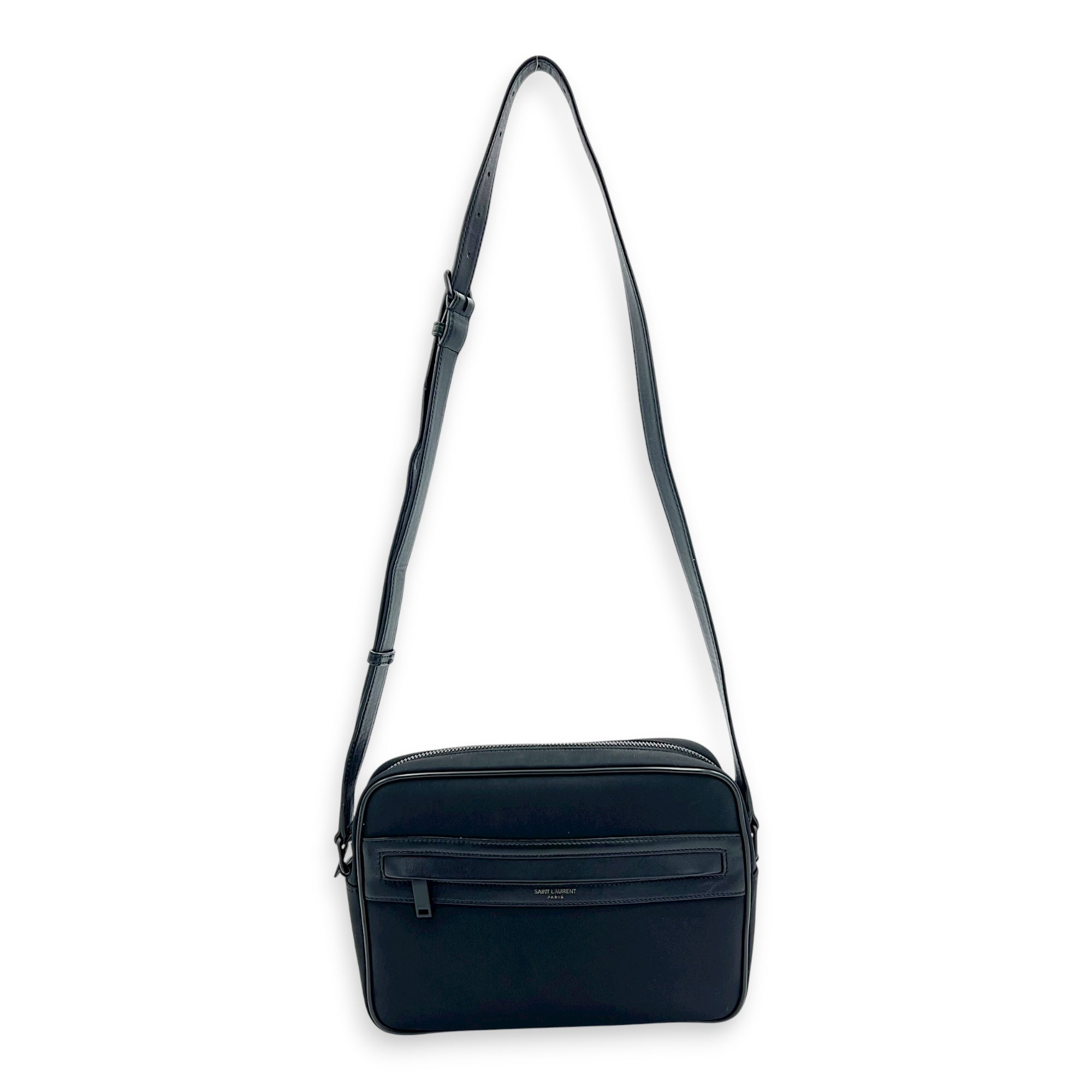 Others Messenger Black in Nylon, Matte black hardware